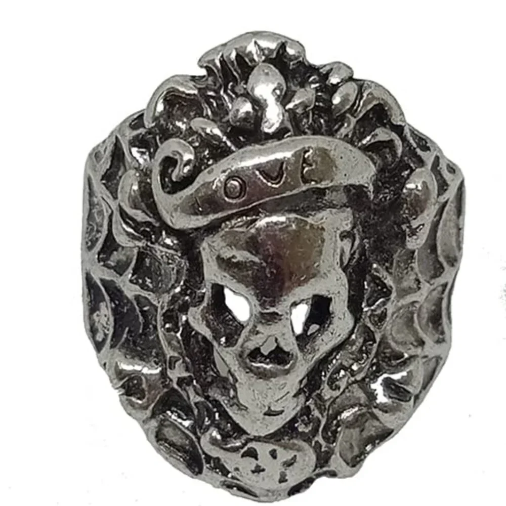Pirates of the Caribbean Skull Ring Silver